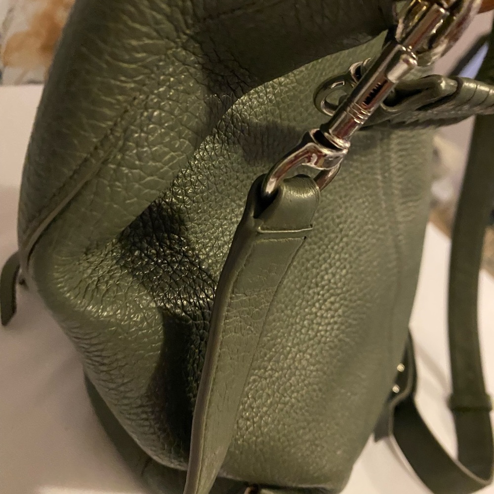 Allsaints Green Leather Medium Convertible Backpack - Picture 5 of 14